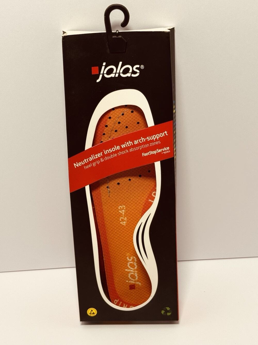 Jalas Foot Stop Service Neutralizer Insole With Arch Support Size 42-43 Orange